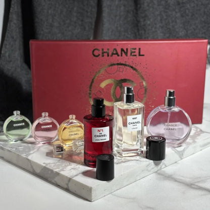 CHANEL SET 6 perfumes 3×30ML   3×7.5ML