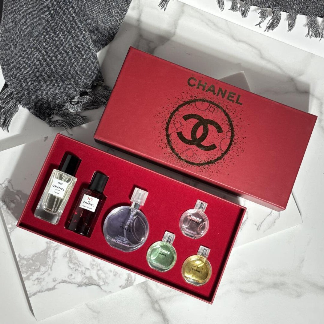 CHANEL SET 6 perfumes 3×30ML   3×7.5ML